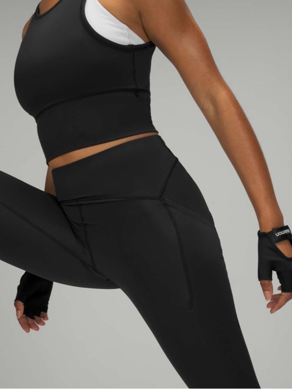 2021 Lululemon Power Thru High Rise Tight 25 Black Leggings Pockets Size 8 NWT - Picture 3 of 10
